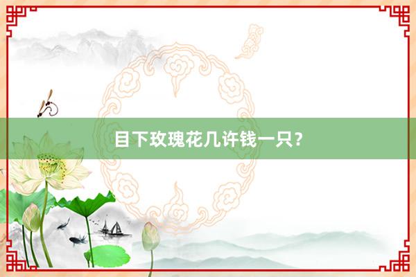 目下玫瑰花几许钱一只？
