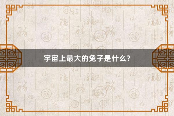 宇宙上最大的兔子是什么？